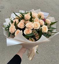 Букет Кремовые розы Латте в Большом Солдатском